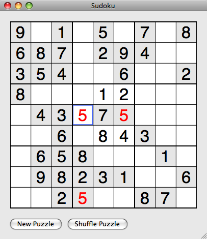 Image of Sudoku main window.